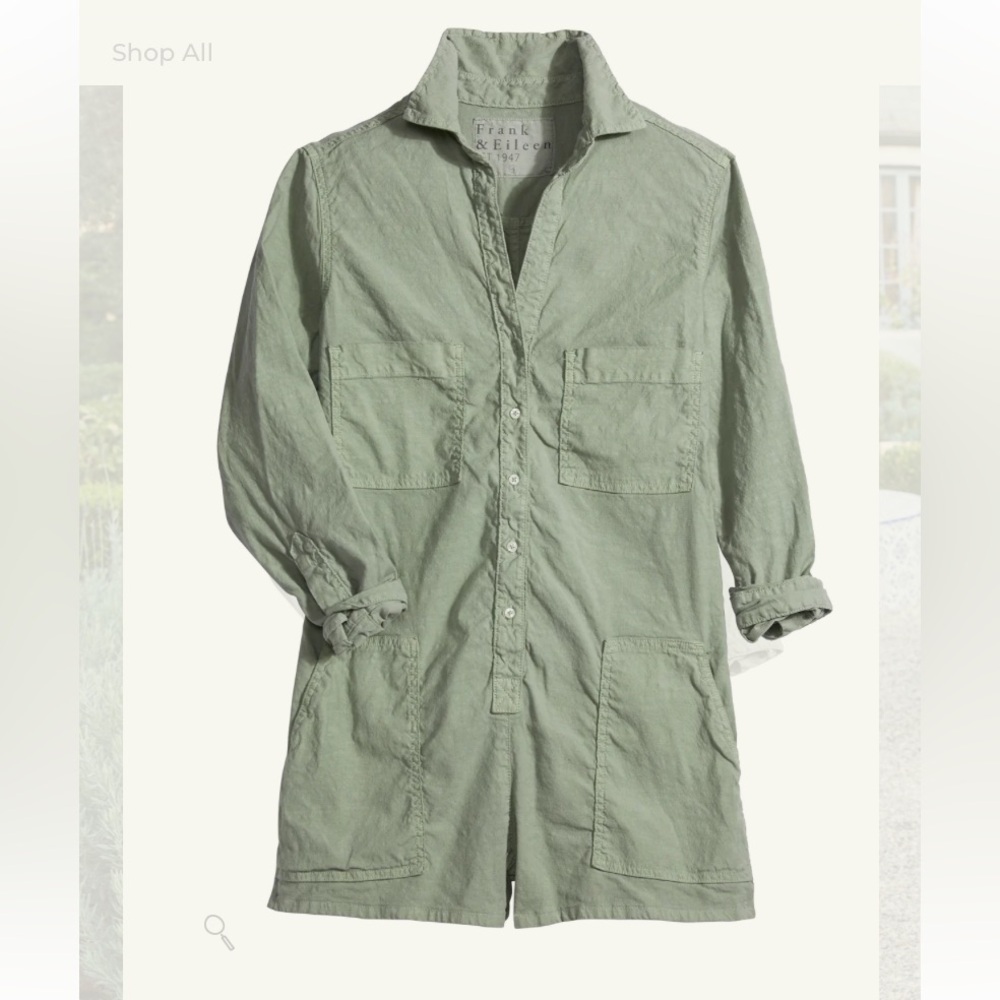 VGUC Frank & Eileen Green Ireland Jumpsuit/Romper